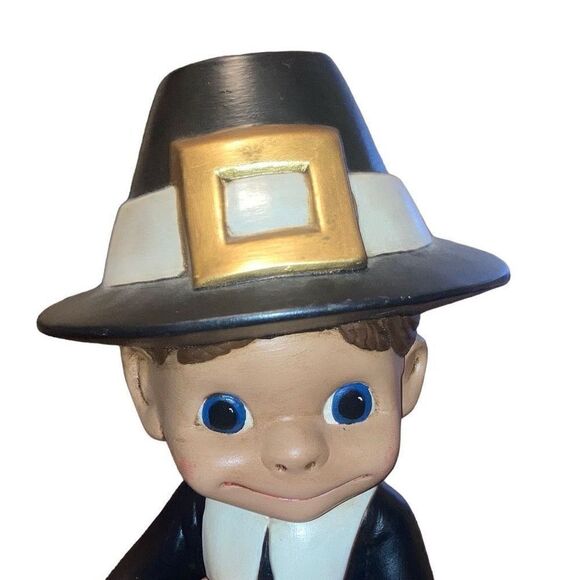 Vintage 60s Rare Atlantic Mold Hand Painted Thanksgiving Hunting Turkey Figurine - Picture 3 of 5